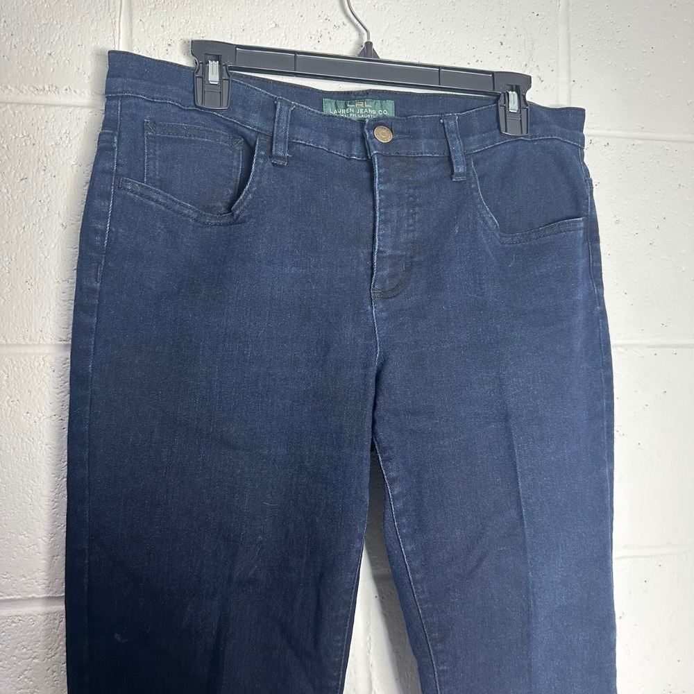 Lauren Ralph Lauren Jeans Co Dark Indigo Straight Leg Denim Jeans Womens 12